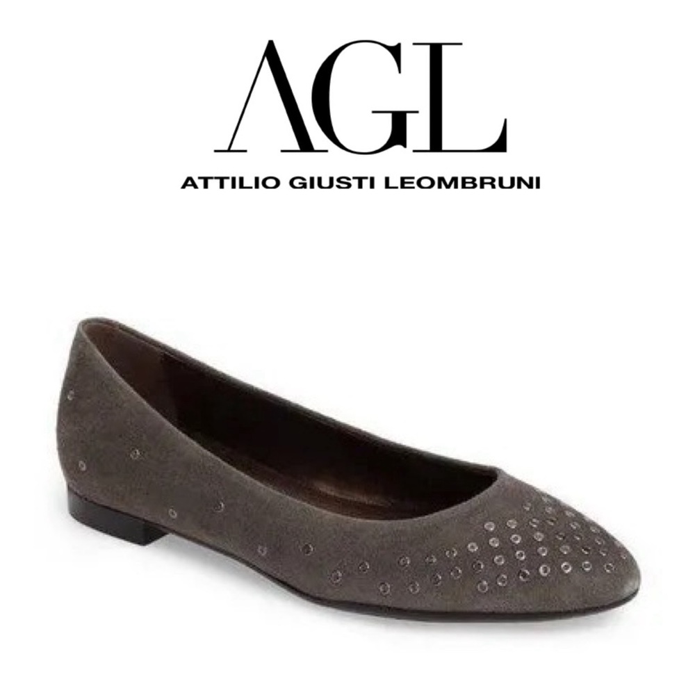 AGL Gray Studded Flats